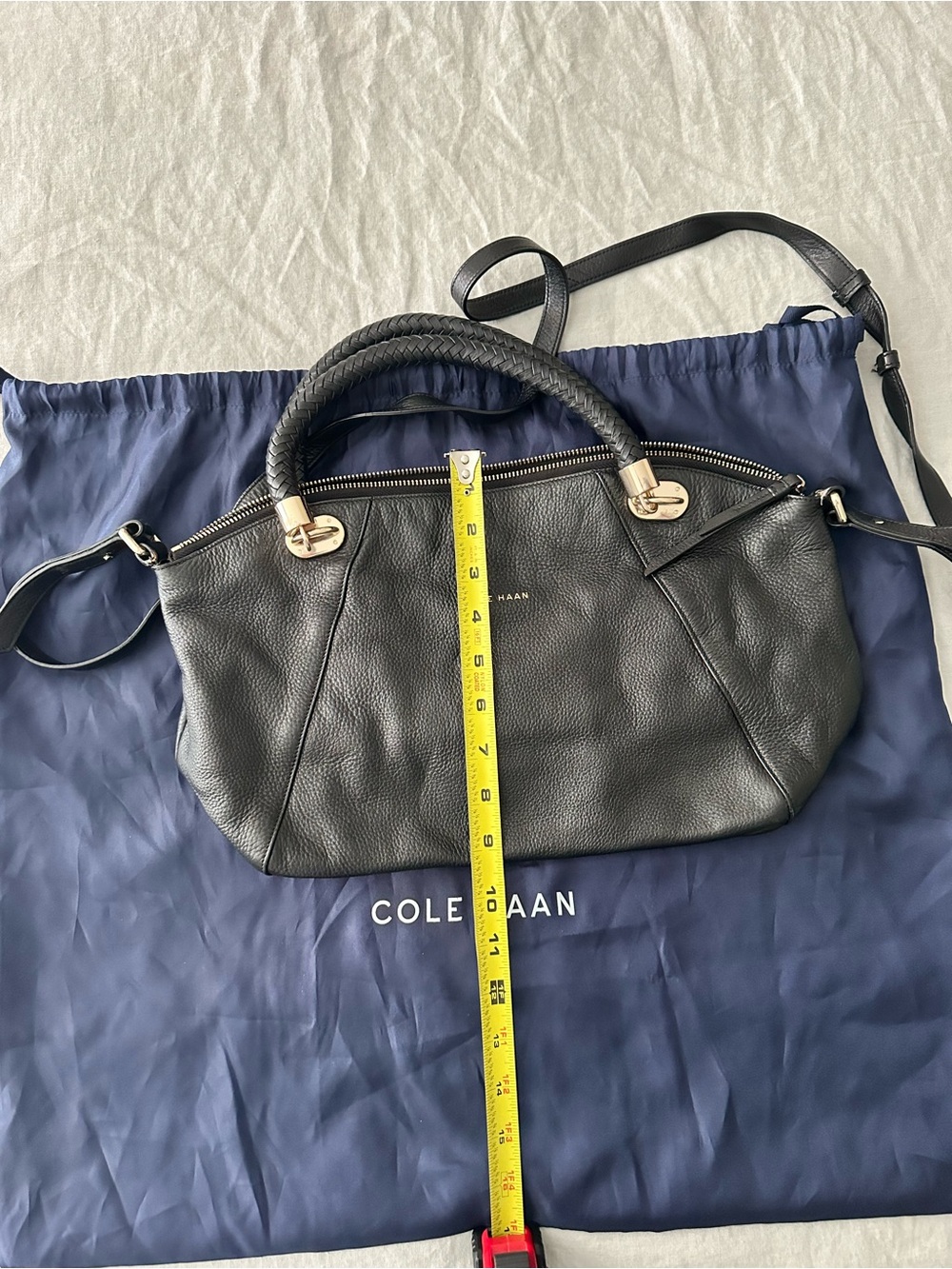 Cole Haan Black Leather Satchel - Picture 4 of 4